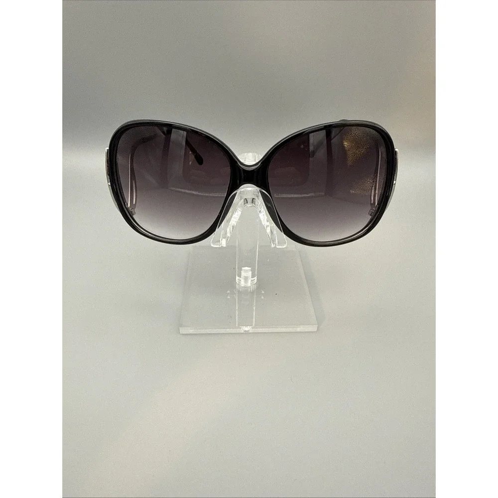 Baroque Oversize Vintage Square black/Silver Sunglasses-butterfly arms-Italy